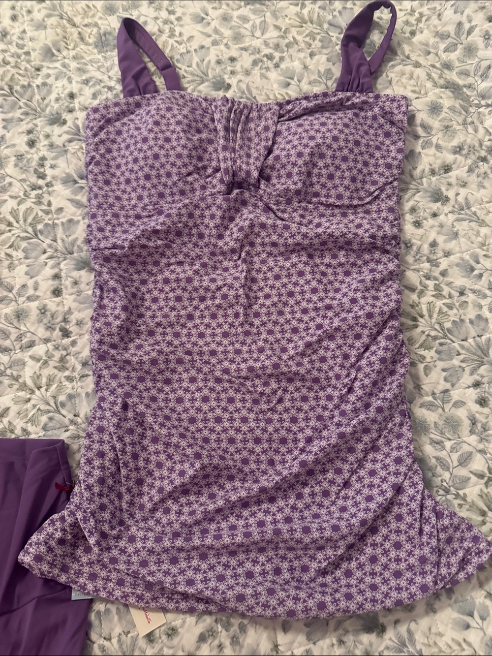 Purple Floral Tankini Set- Sweet Lavender Print